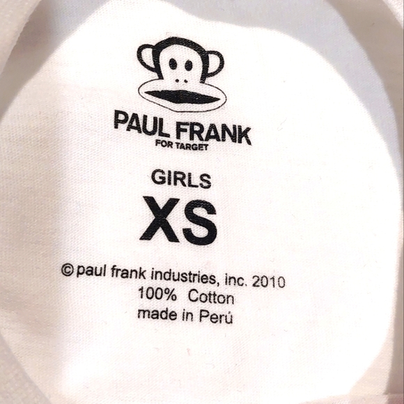 Paul Frank Girl's White Long Sleeved T-shirt Top Sizes XS & S NWT - Picture 6 of 6